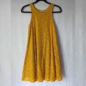 ALTAR'D STATE Lace Over High Neck Sleeveless Pullover Mini Dress Size Small